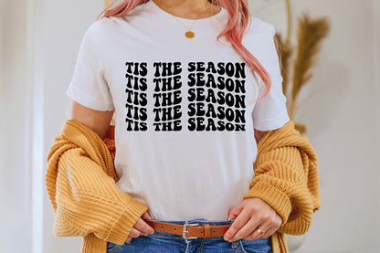 Tis the Season Cut File, Retro Fall SVG