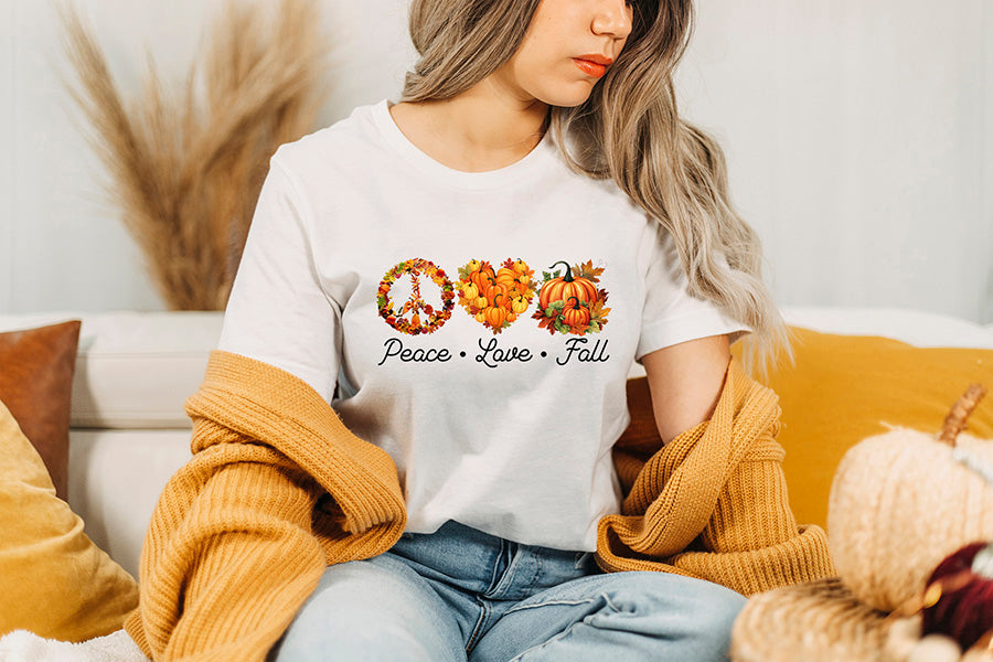 Fall Sublimation Design - Peace Love Fall