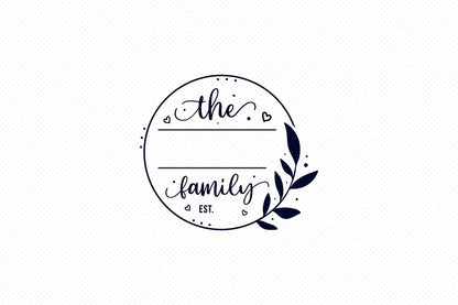 Family Name Monogram SVG, Family Sign SVG