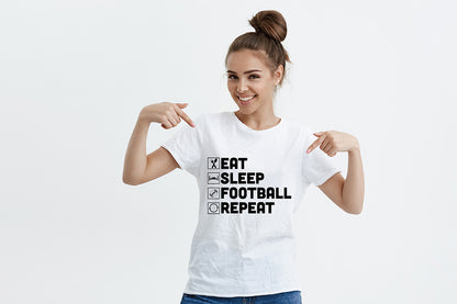 Eat Sleep Football Repeat, Football SVG