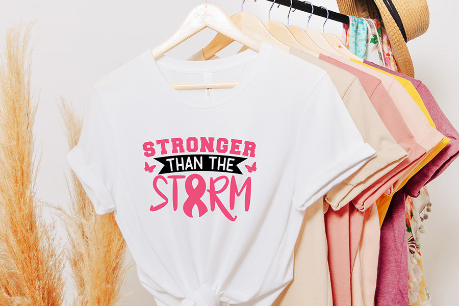 Stronger Than Storm | Breast Cancer SVG