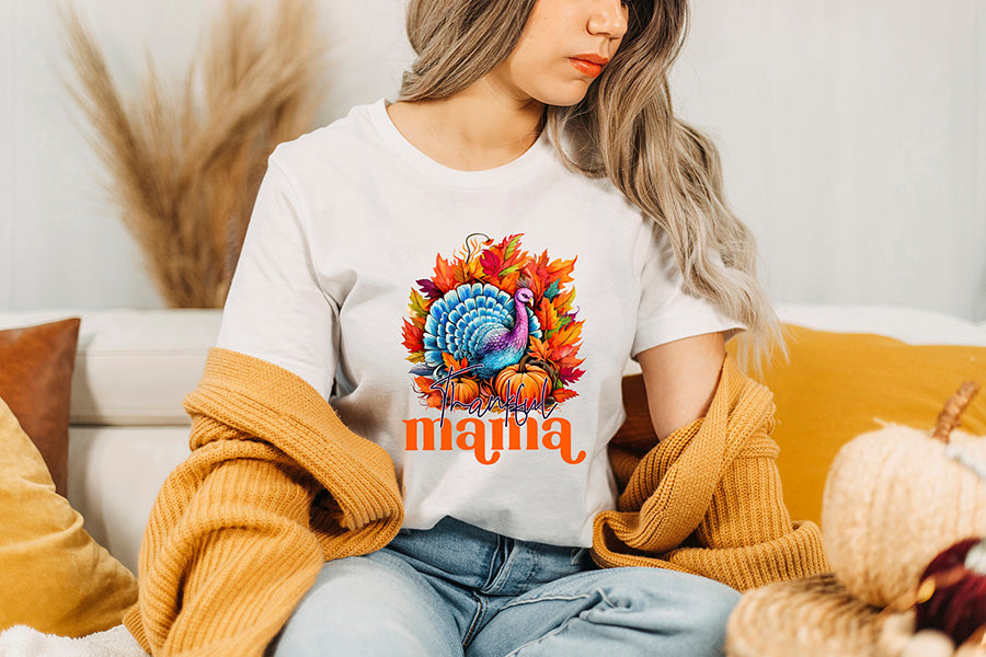 Thanksgiving Sublimation Design, Thankful Mama