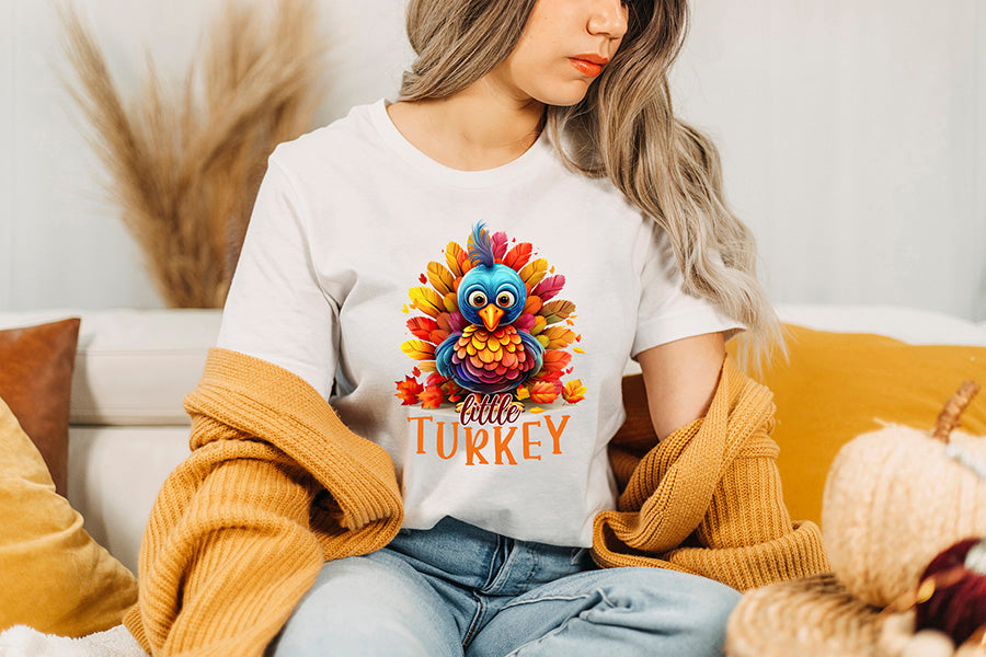 Thanksgiving Sublimation Design, Little Turkey