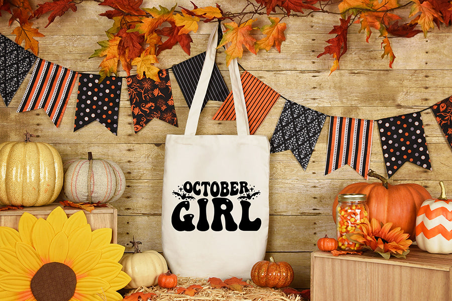 Retro Halloween SVG - October Girl SVG