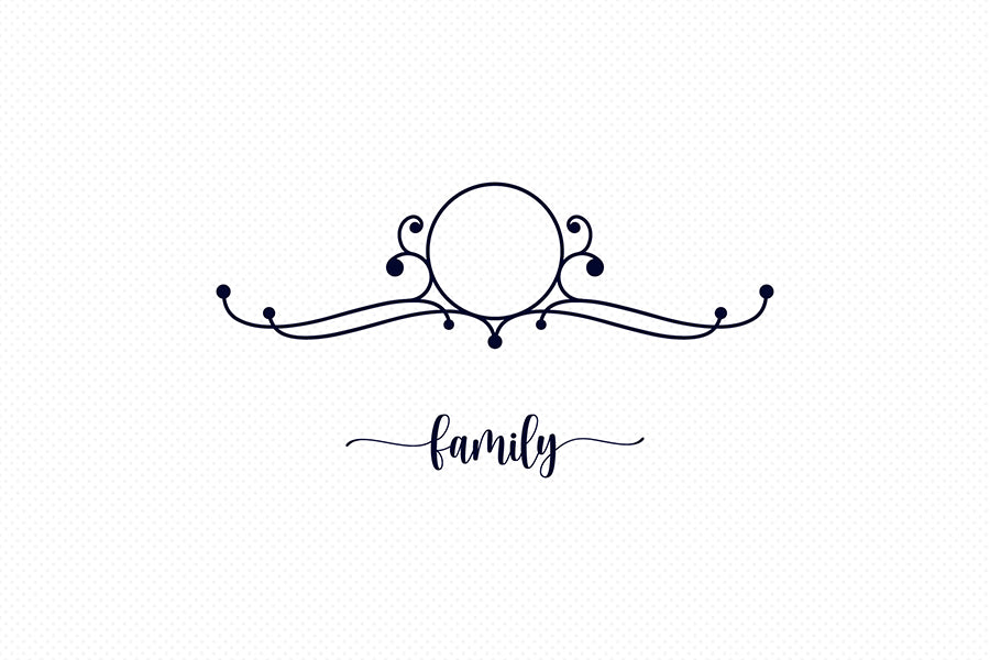 Family Monogram SVG - Last Name Monogram SVG