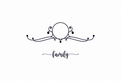 Family Monogram SVG - Last Name Monogram SVG