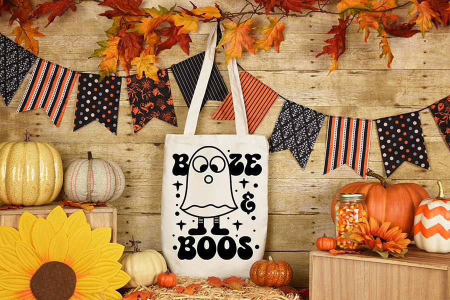 Retro Halloween SVG, Booze & Boos SVG