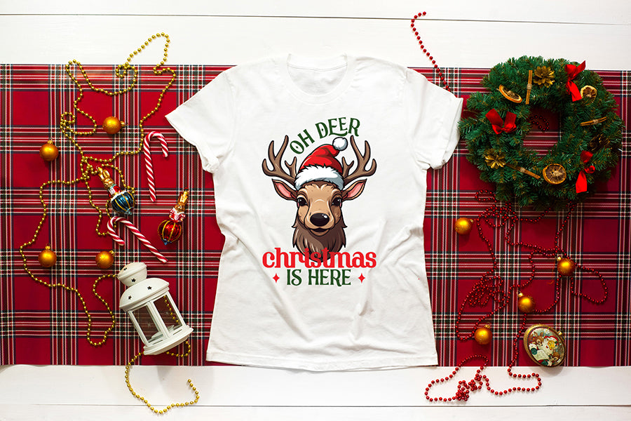 Oh Deer Christmas is Here PNG Sublimation