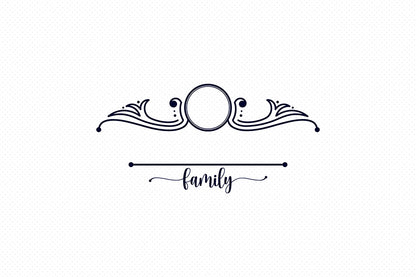 Family Monogram SVG Design | Monogram SVG