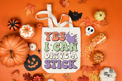 Yes I Can Drive a Stick - Retro Hallowen PNG