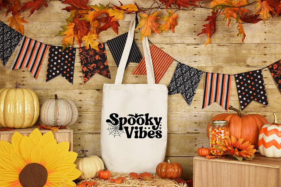 Spooky Vibes SVG, Retro Halloween SVG