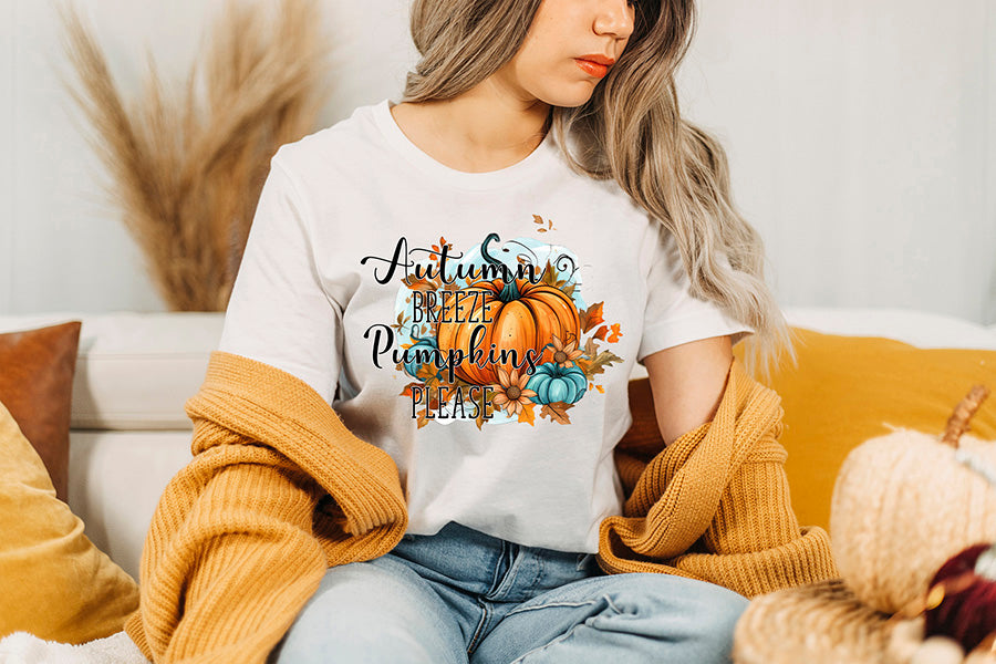 Fall PNG Sublimation | Autumn Breeze Pumpkins Please