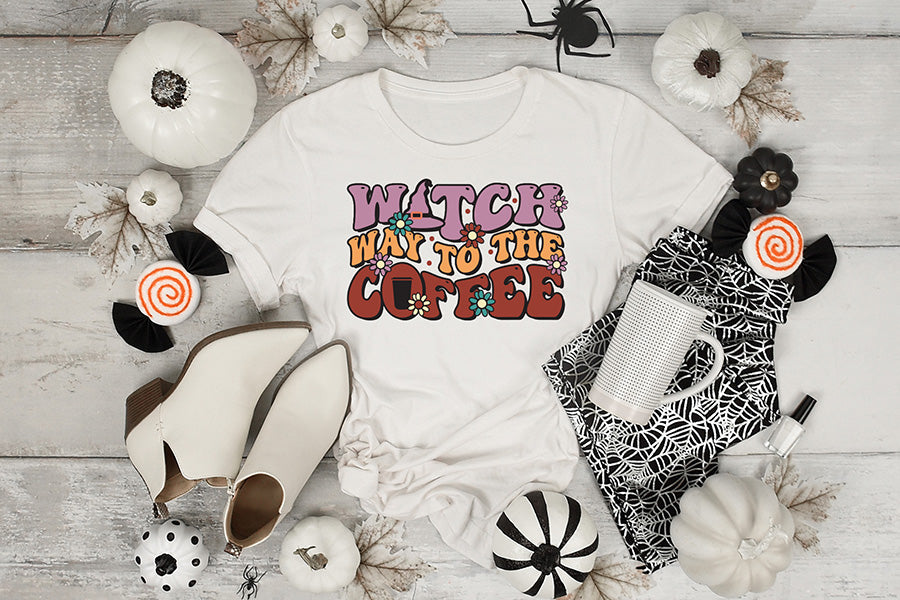 Witch Way to the Coffee PNG Sublimation