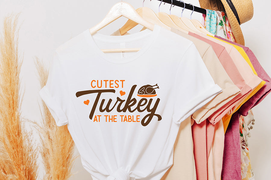 Cutest Turkey at the Table SVG Cut File