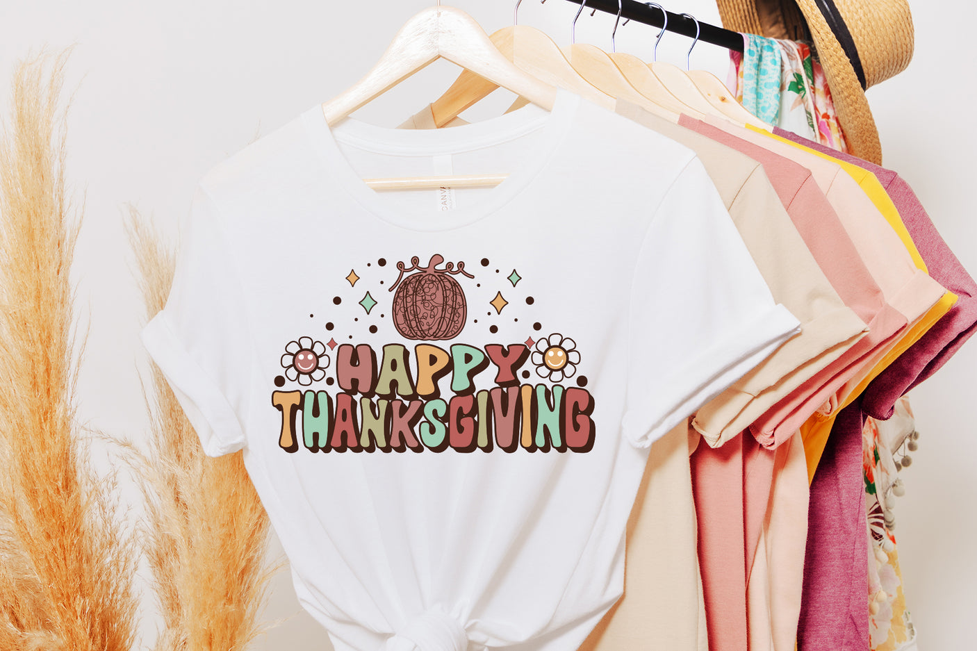 Happy Thanksgiving Retro Sublimation Design