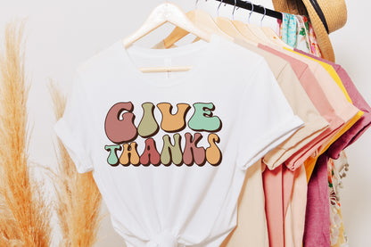 Retro Thanksgiving Sublimation | Give Thanks PNG