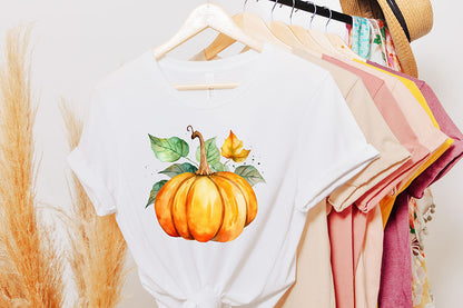 Watercolor Pumpkin Sublimation Clipart Bundle