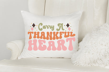 Carry a Thankful Heart, Retro Thanksgiving SVG