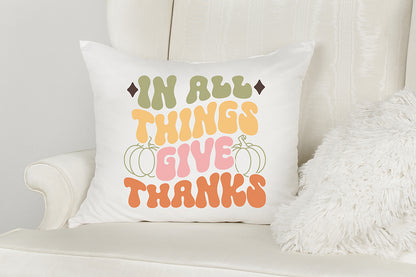 In All Things Give Thanks Retro SVG