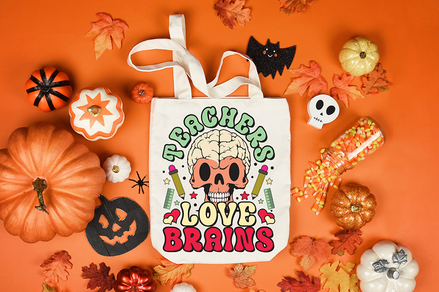 Teachers Love Brains - Halloween Teacher PNG