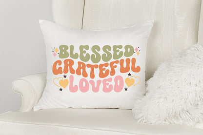 Blessed Grateful Loved, Retro Thanksgiving SVG