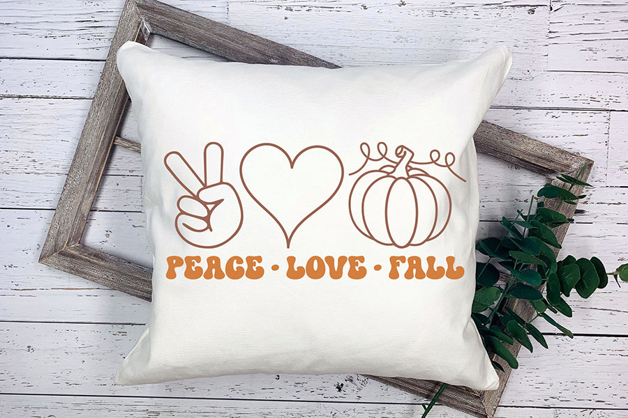 Peace Love Fall SVG, Retro Fall SVG