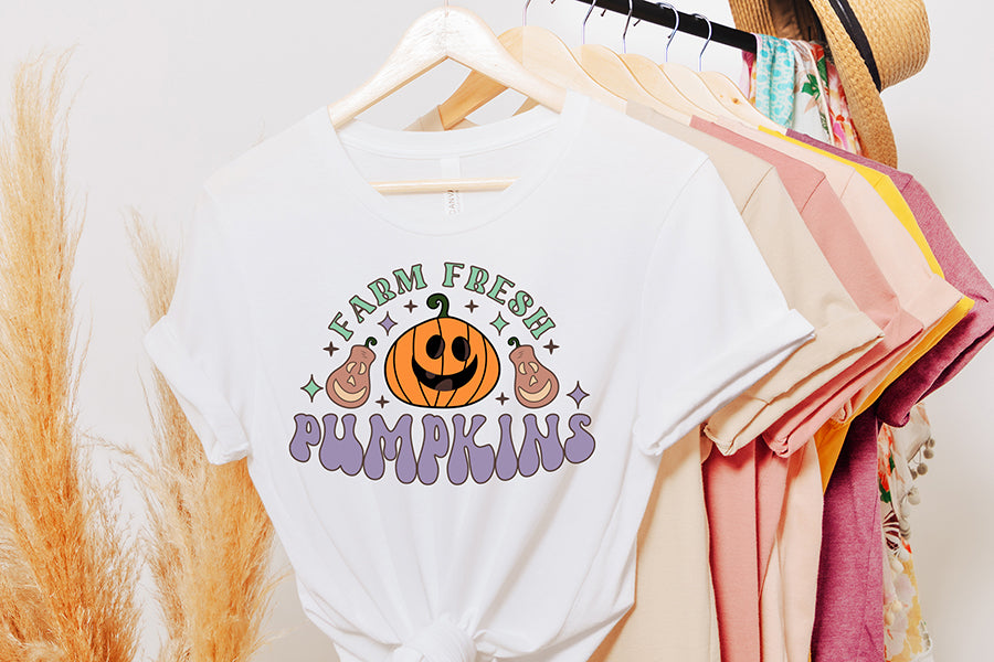 Farm Fresh Pumpkins, Retro Fall Sublimation