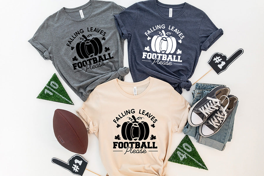 Falling Leaves Football Please - Football SVG