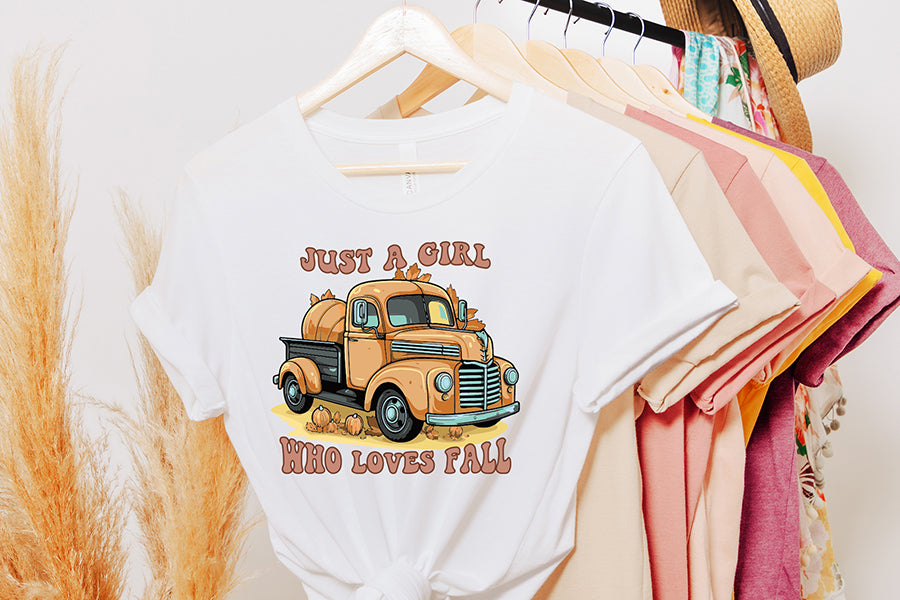 Just a Girl Who Loves Fall PNG Sublimation