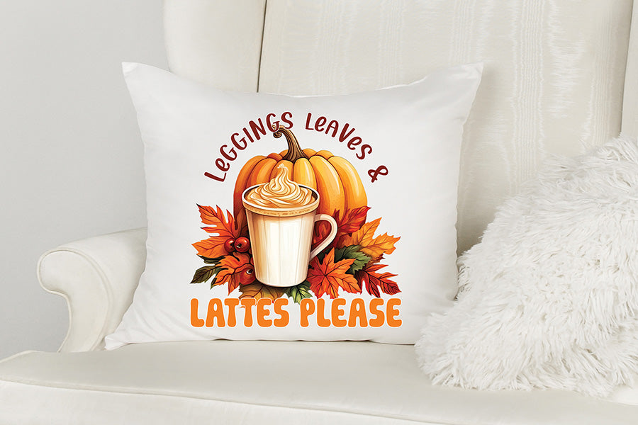 Fall Sublimation Design - Leggings Leaves & Lattes Please