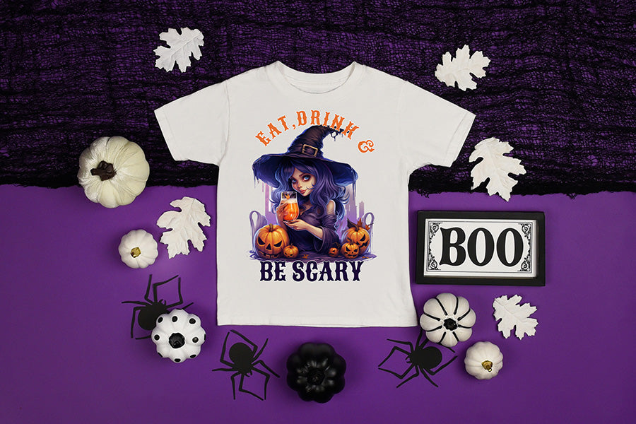 Eat Drink & Be Scary, Halloween PNG Sublimation