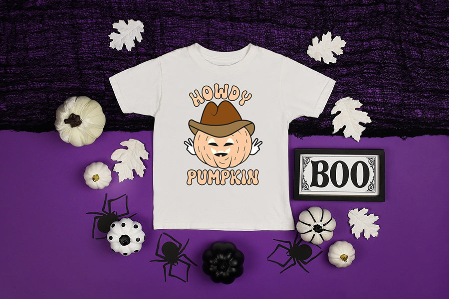 Howdy Pumpkin PNG - Retro Halloween Sublimation