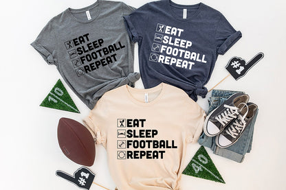 Eat Sleep Football Repeat, Football SVG