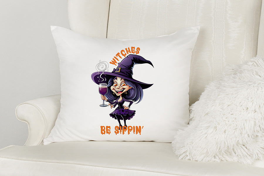 Funny Halloween Quote Sublimation - Witches Be Sippin