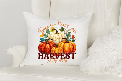 Pumpkin Kisses and Harvest Wishes - Thanksgiving PNG