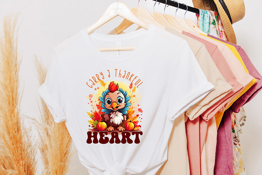 Thanksgiving Sublimation PNG, Carry a Thankful Heart