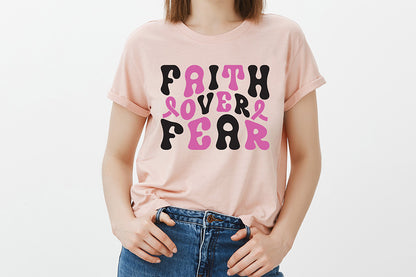 Faith over Fear SVG - Breast Cancer SVG