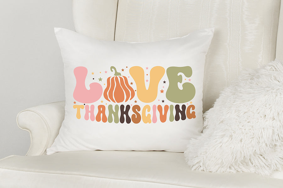 Love Thanksgiving Retro SVG Design