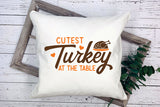 Cutest Turkey at the Table SVG Cut File