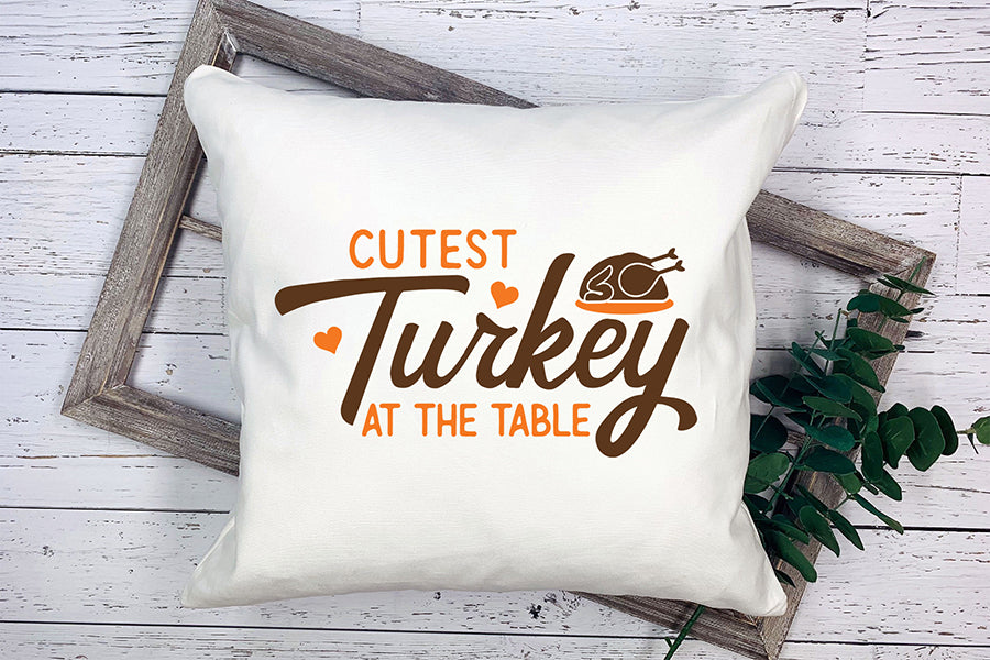 Cutest Turkey at the Table SVG Cut File