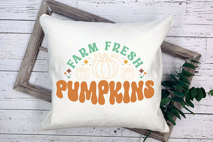 Farm Fresh Pumpkins SVG - Retro Fall SVG