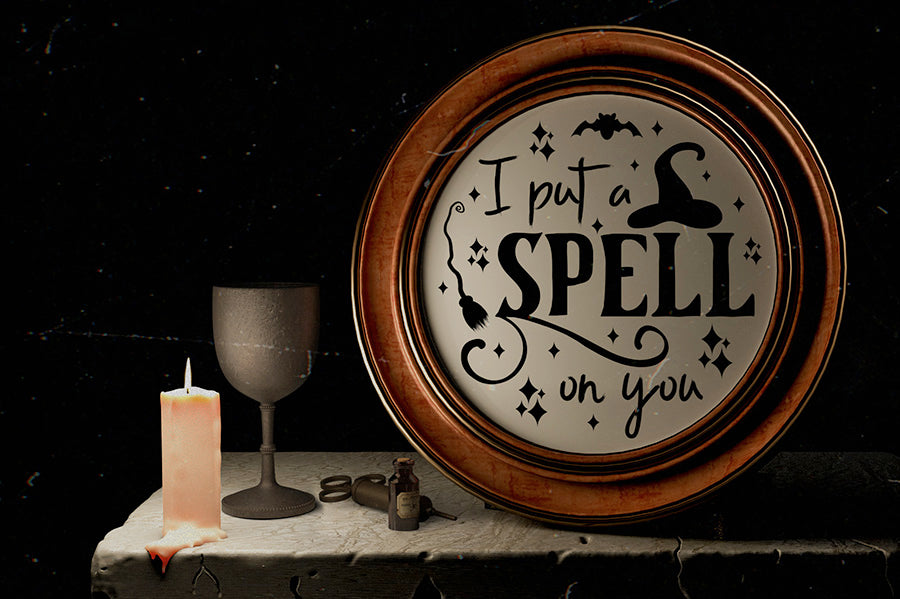 I Put a Spell on You SVG | Halloween Round Sign SVG