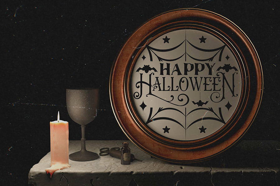 Happy Halloween SVG - Halloween Round Sign SVG