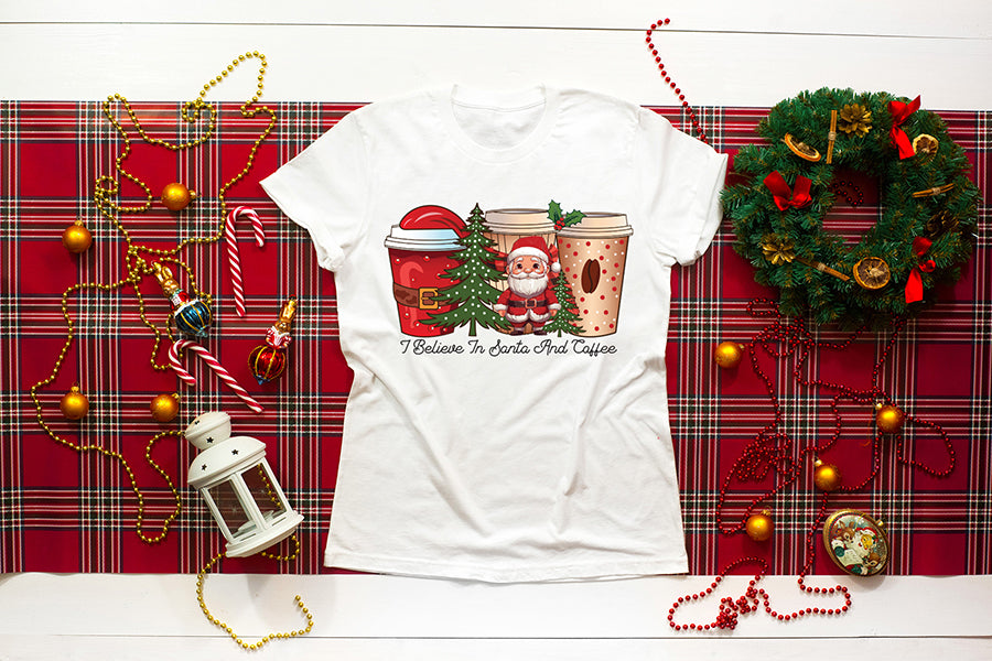 I Believe in Santa and Coffee Sublimation