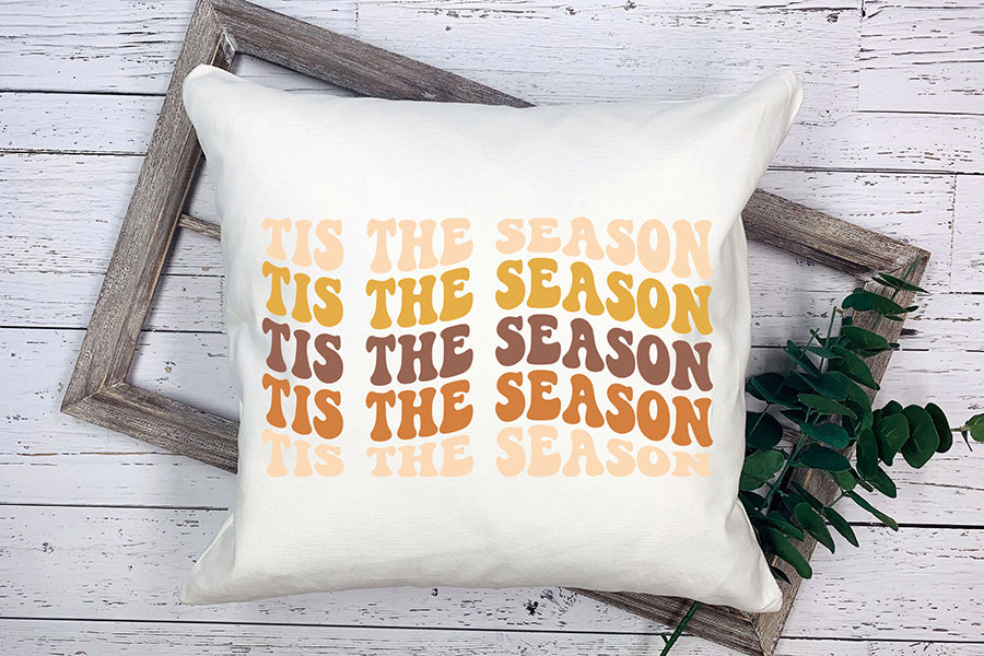 Tis the Season Cut File, Retro Fall SVG