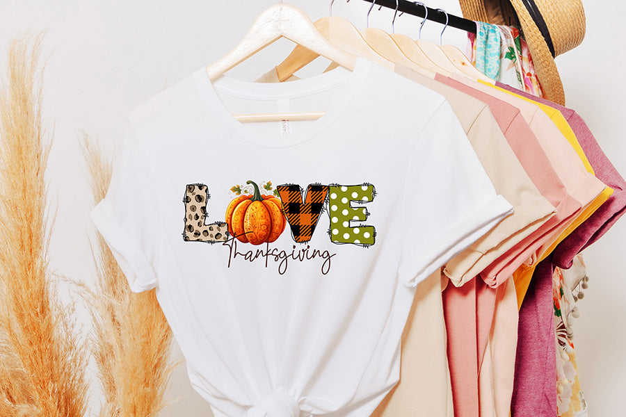 Love Thanksgiving PNG Sublimation Design