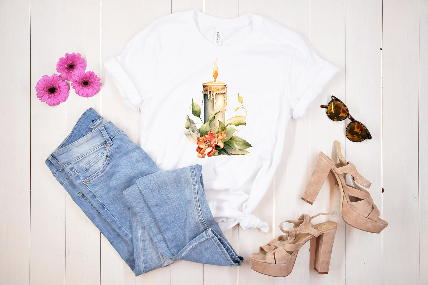 Fairy Candle Flower Sublimation Bundle