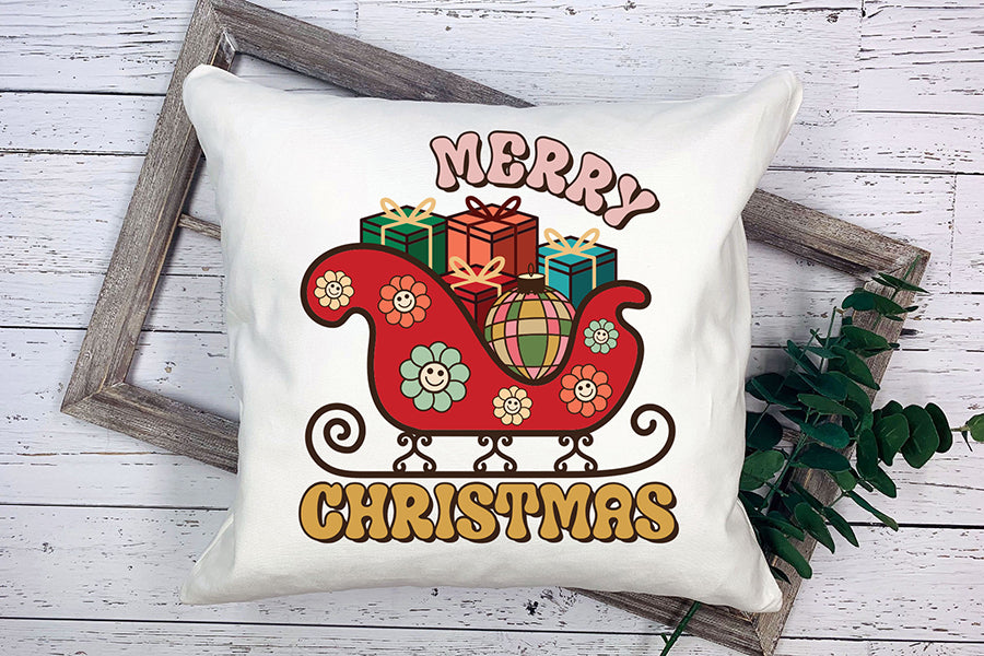 Groovy Merry Christmas Sublimation PNG