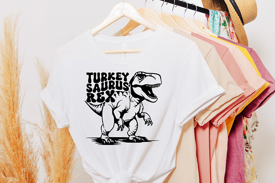 Turkey Saurus Rex SVG - Retro Thanksgiving SVG