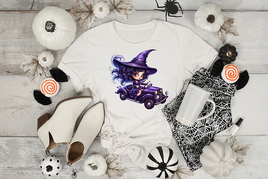 Cute Witch Halloween Sublimation Bundle
